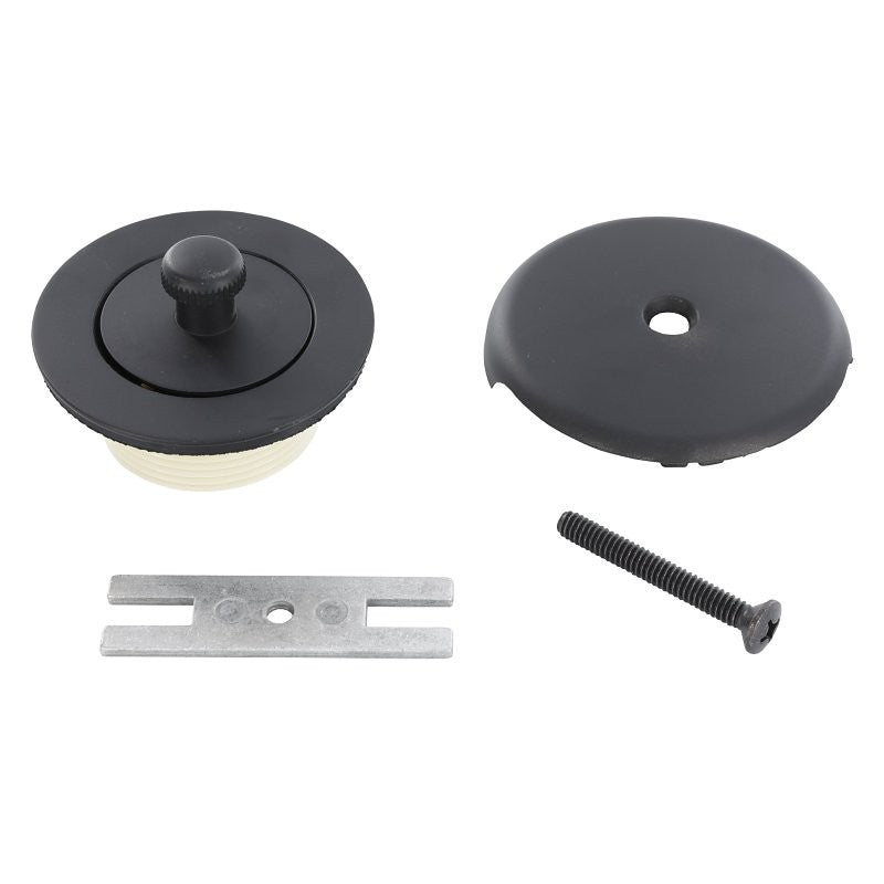 Danco 12102 Tub Drain Trim Kit, Brass, Black, Matte, For: 1-1/2 in and 1-7/8 in Drain Shoe