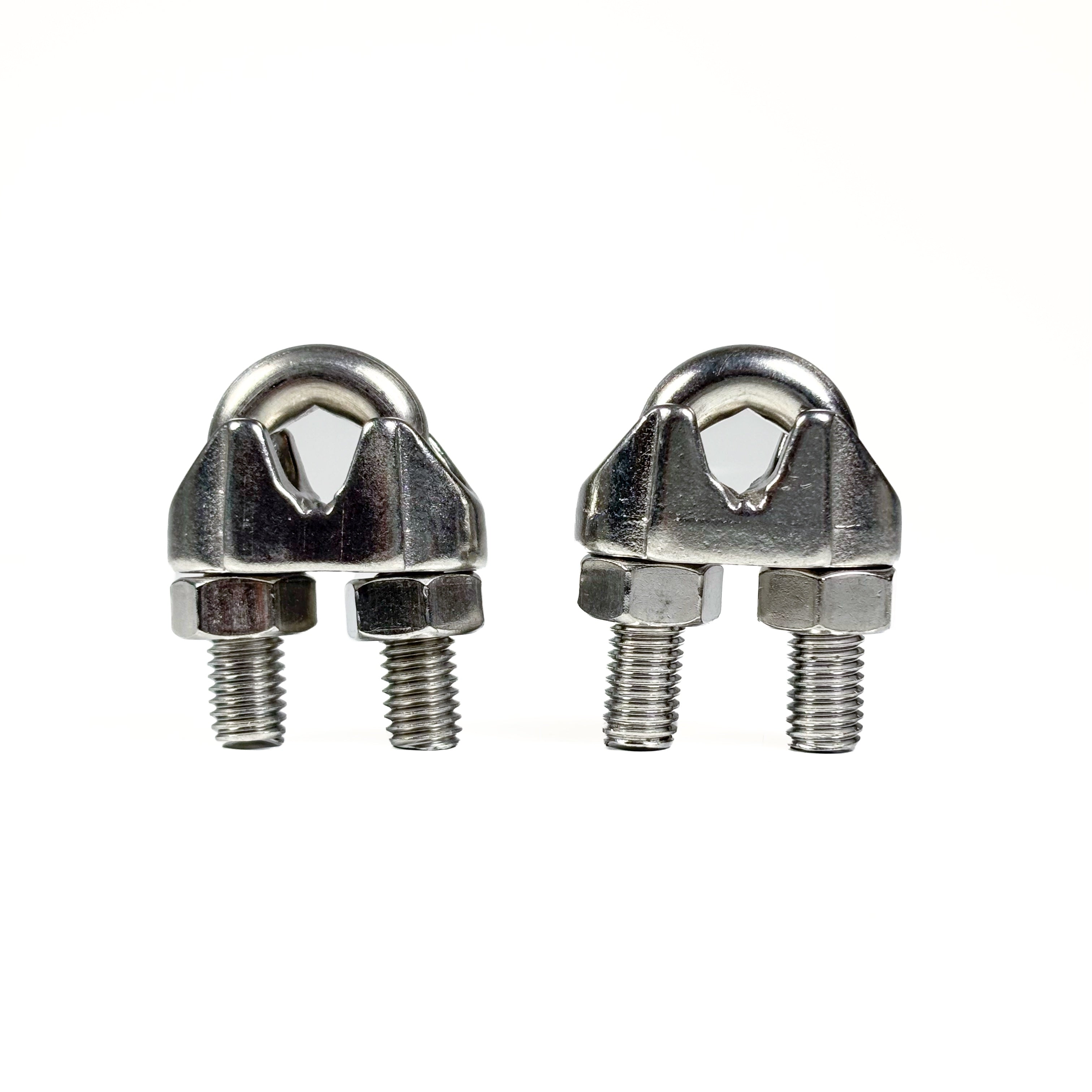 Wire Cable Clamps 1/4 Inch Stainless Steel 2 Pack