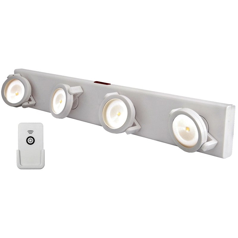 Westek LPL704 Under Cabinet Track Light, 40.85 W, 4-Lamp, LED Lamp, 75 Lumens Lumens, 3000 K Color Temp, Gray Fixture