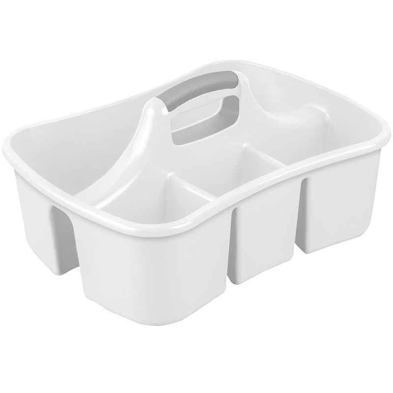 Sterilite 15888006 Storage Caddy, Plastic, White, 13-1/4 in OAW, 8-7/8 in OAH