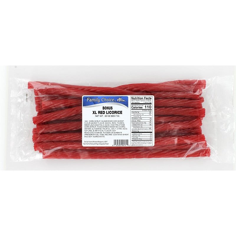Family Choice 472 Licorice Candy, Original Flavor, 22 oz Cello Bag (Pack of 12)