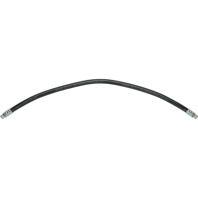 LubriMatic 10-201 Grease Gun Hose, 18 in L, NPT Male, 3000 psi Pressure, Rubber/Steel