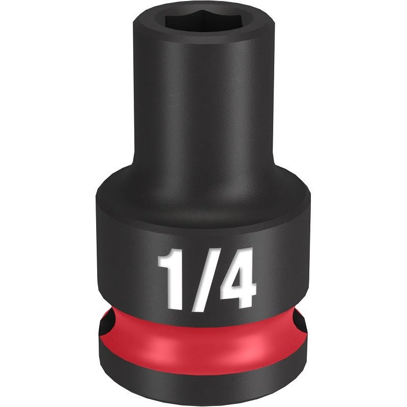 Milwaukee SHOCKWAVE Impact Duty Series 49-66-6100 Shallow Impact Socket, 1/4 in Socket, 3/8 in Drive, Square Drive