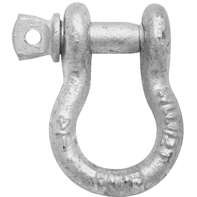 National Hardware 3250BC Series N223-669 Anchor Shackle, 1000 lb Working Load, Galvanized Steel