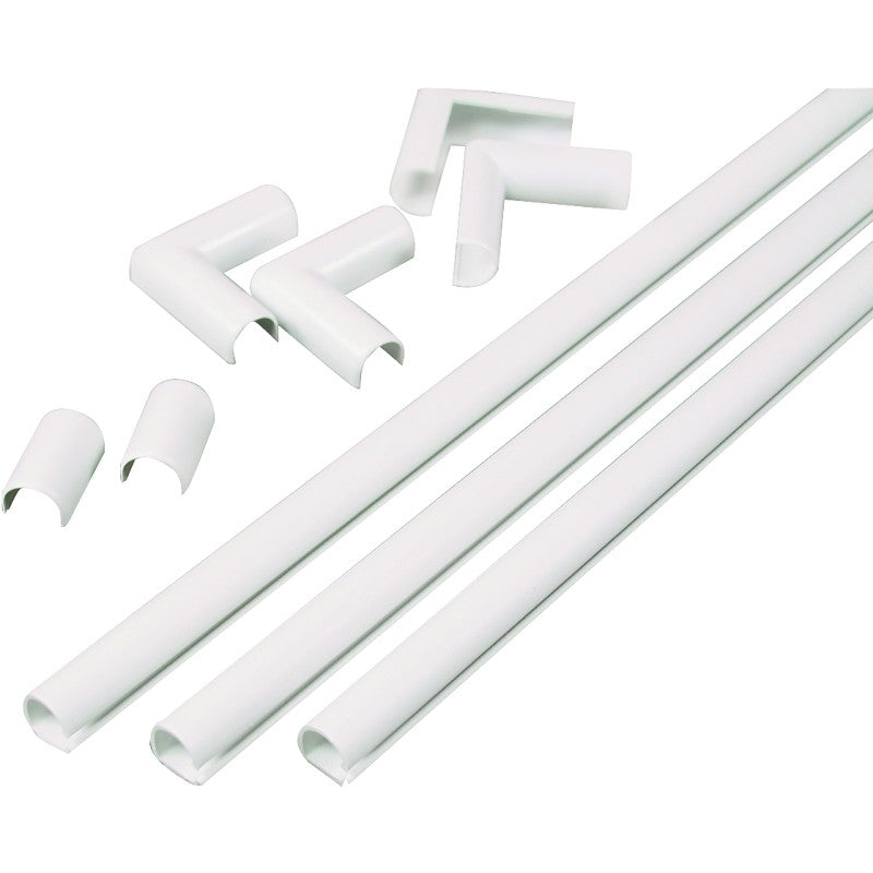 Wiremold C110 Cord Channel Kit, PVC, White