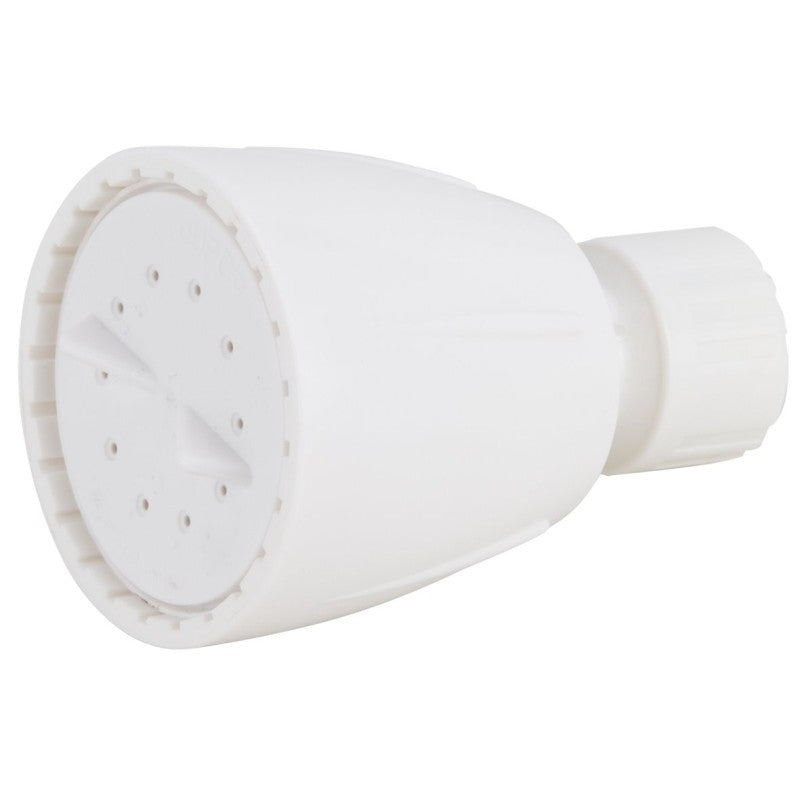 Boston Harbor S1210201WH Shower Head, 1.75 gpm, 1/2-14 NPT Connection, Threaded, ABS, White, 8 in L, 12 in W