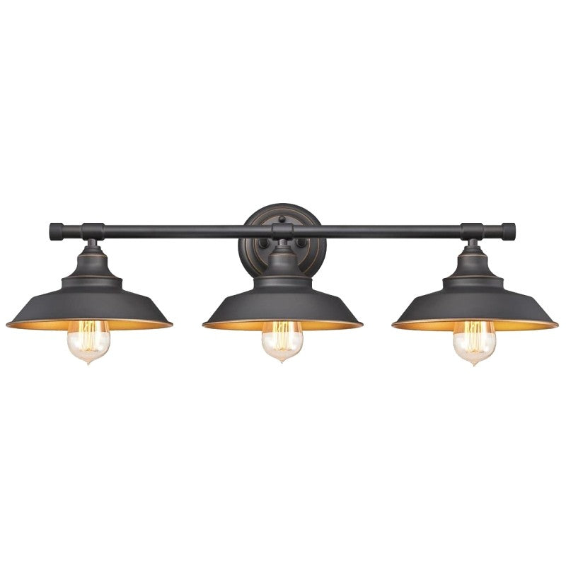 Westinghouse 6344900 Indoor Wall Light Fixture, 3-Lamp, Metal Fixture, Bronze Fixture, Oil-Rubbed Bronze Fixture