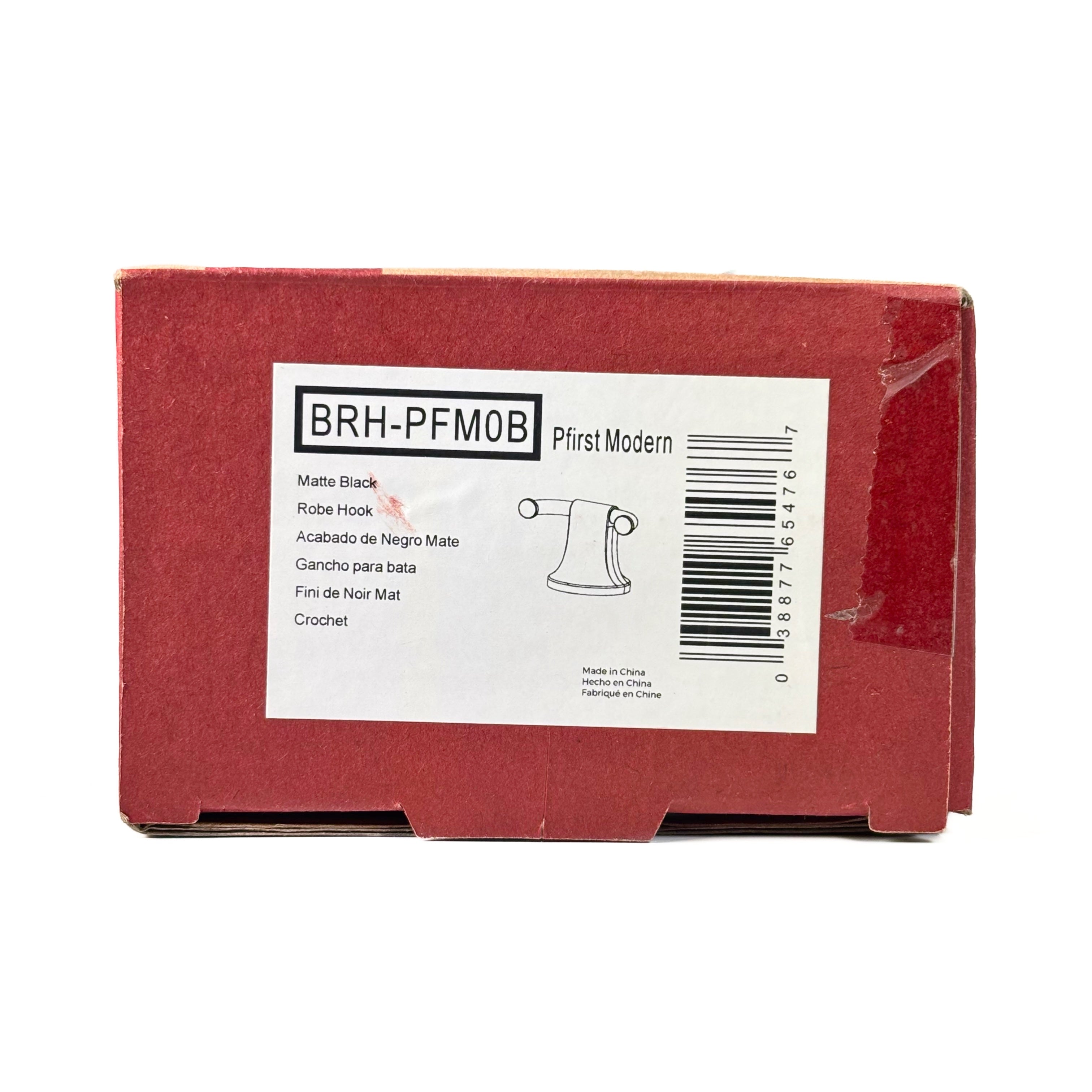 Pfirst Modern Robe Hook Matte Black (POS)
