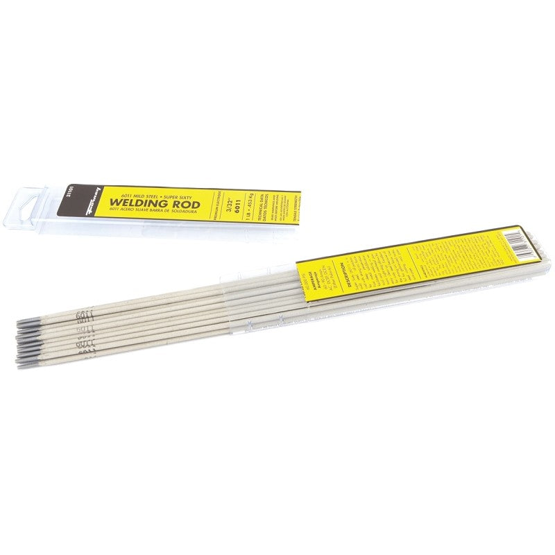 Forney 31101 Stick Electrode, 88000 psi Tensile Strength, Applicable Materials: Mild Steel, 3/32 in Dia, 14 in L