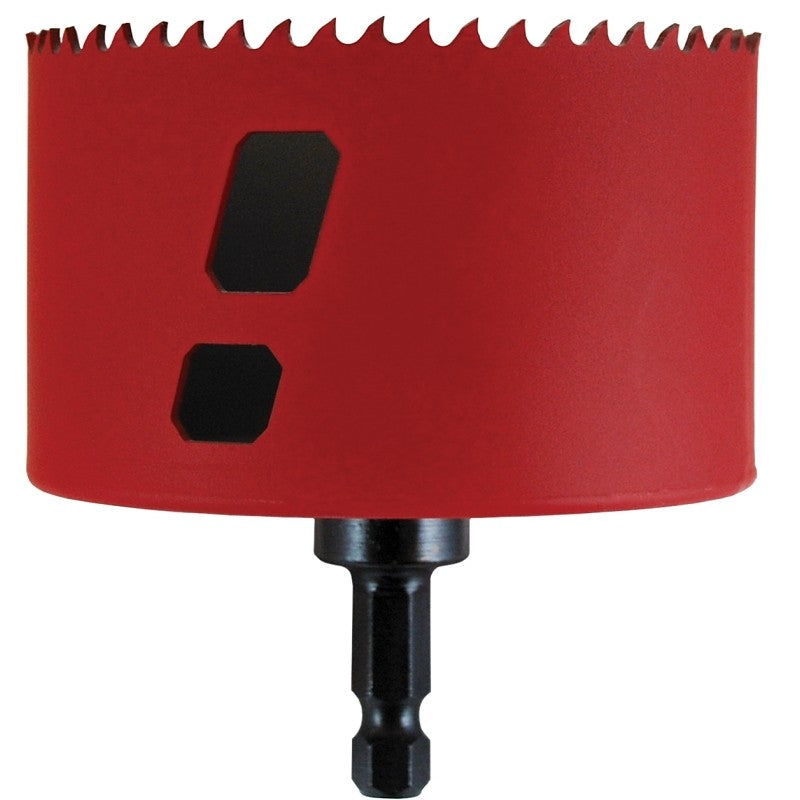 Morse MHSA56C Hole Saw, 3-1/2 in Dia, 1-15/16 in D Cutting, 3/8 in Arbor, 4/6 TPI, HSS Cutting Edge