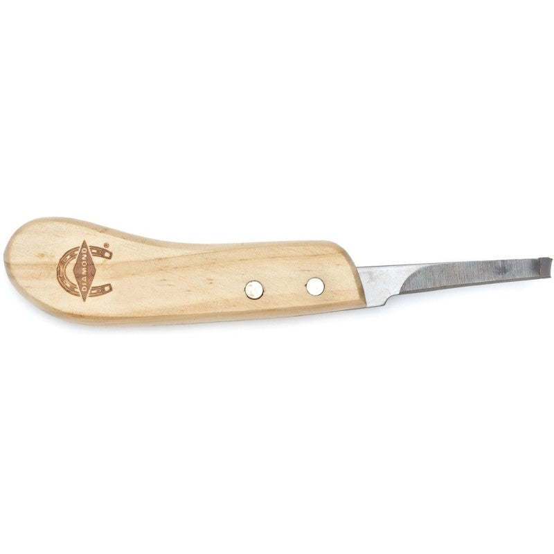 Diamond Farrier D271L Hoof Knife, Narrow Blade, Steel Blade, Hardwood Handle, Comfort Grip Handle, 8 in OAL
