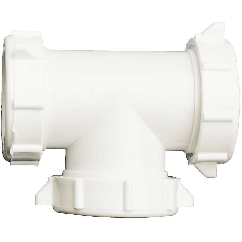Plumb Pak PP20556 Coupling Tee, 1-1/2 in, PVC