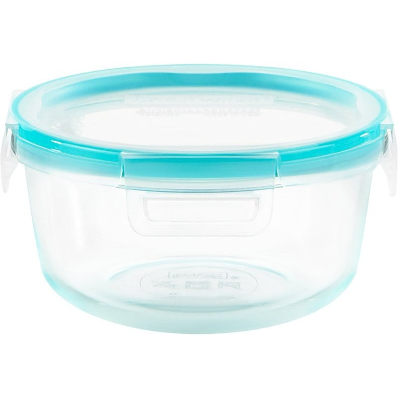 Snapware 1109306 Food Container, 4 Cups Capacity, Glass, 6-1/2 in Dia, 3-1/4 in H (Pack of 4)