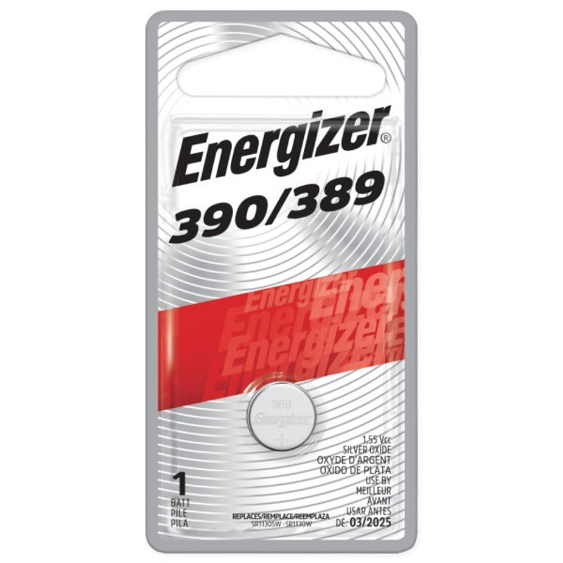 Energizer 389BPZ Coin Cell Battery, 1.5 V Battery, 52 mAh, 389 Battery, Silver Oxide (Pack of 6)