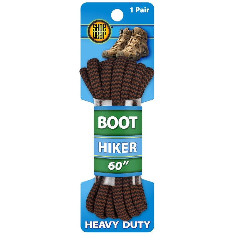 Shoe Gear 1N310-10 Alpine Boot Lace, Round, Black/Brown, 60 in L