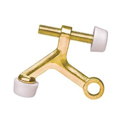 Textured Hinge Pin Door Stop Bright Brass