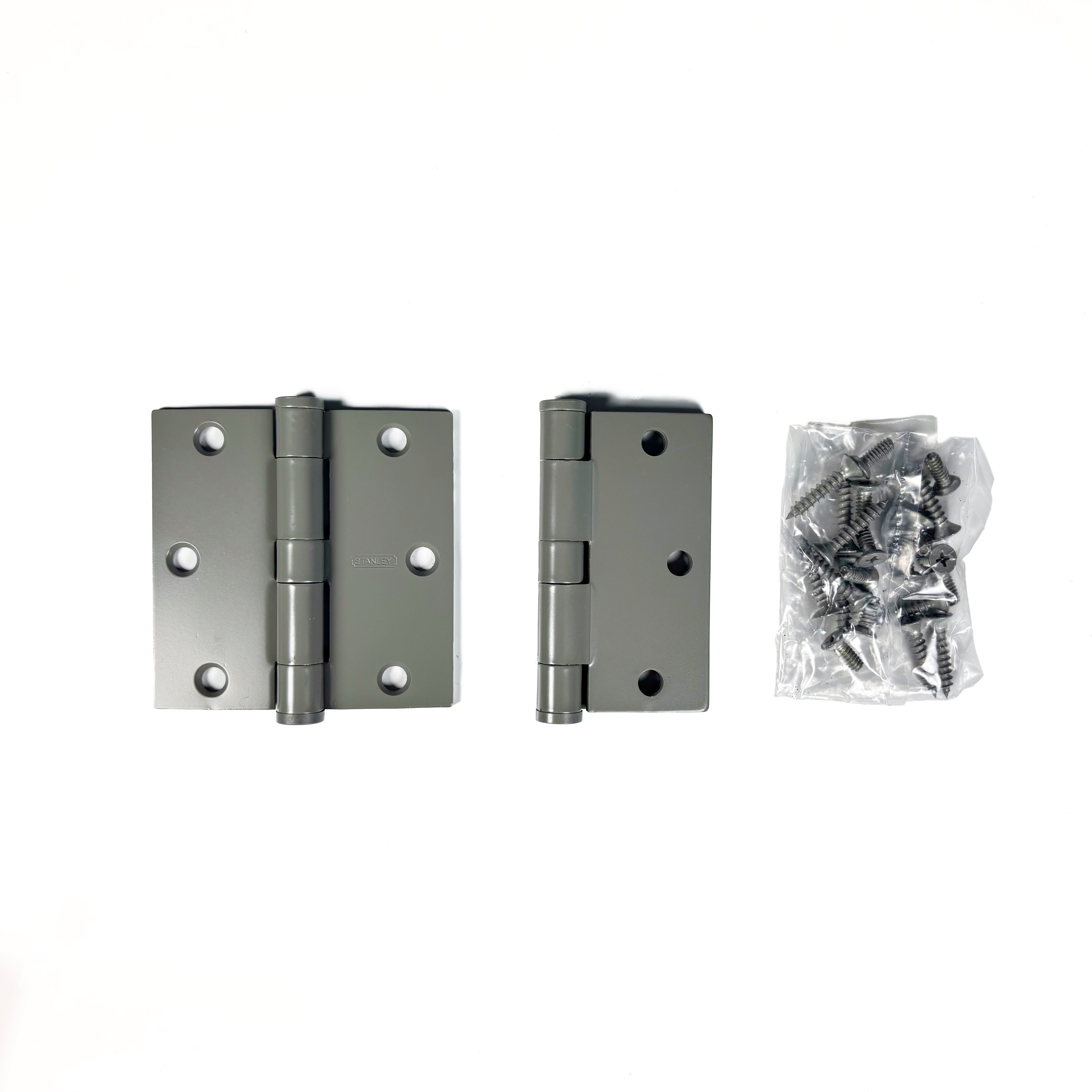 Commercial Door Hinges 3-1/2 Inch Square Corner Usp Prime Coat Gray 2 Pack