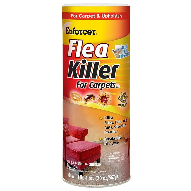 Enforcer EFKIR203 Flea Killer, Powder, 20 oz Can