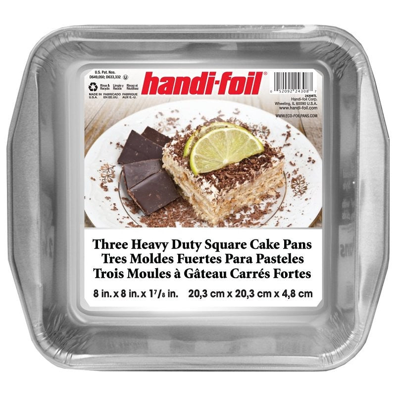 Handi-Foil 24308TL-14 Cake Pan, Square (Pack of 14)