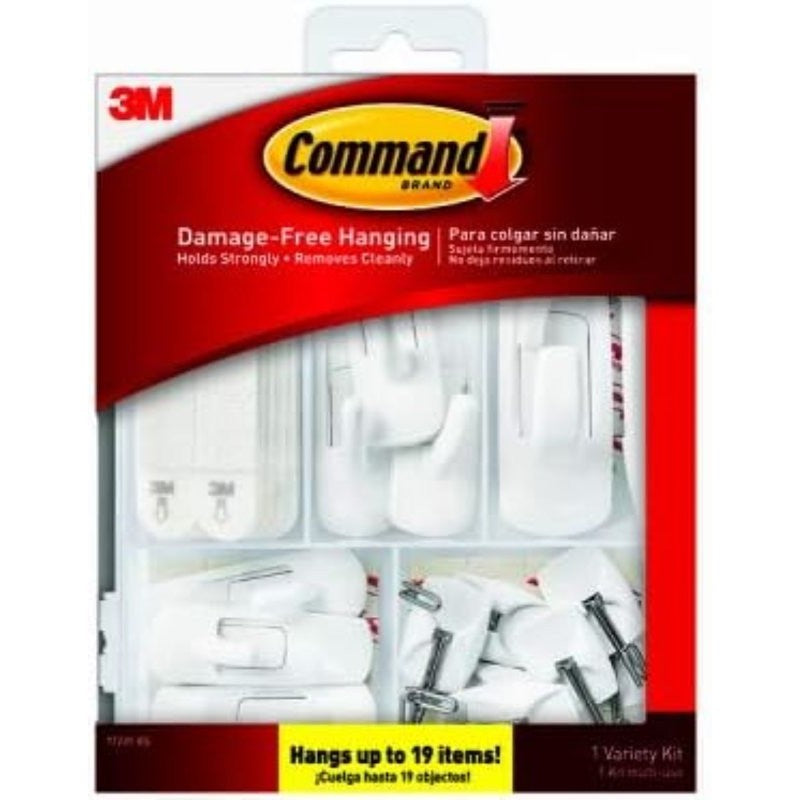 Command 17231-ES Hook Kit, Plastic, White