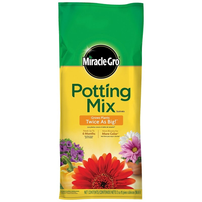 Miracle-Gro 75652300 Potting Mix, 2 cu-ft Bag