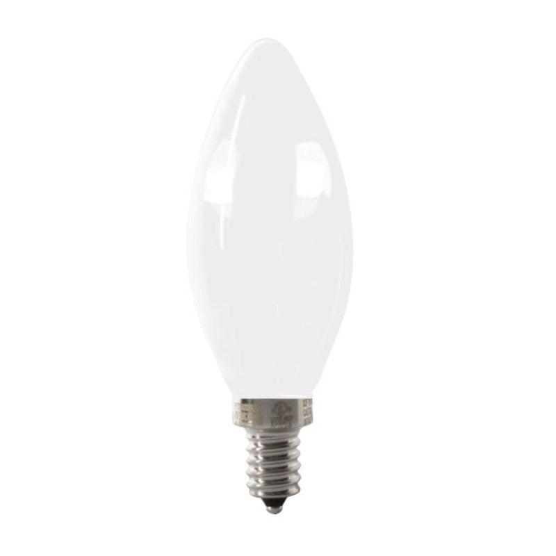Feit Electric BPCTF40950CAFIL/2 LED Light Bulb, Decorative, 40 W Equivalent, Candelabra Lamp Base, Dimmable, Frosted (Pack of 6)
