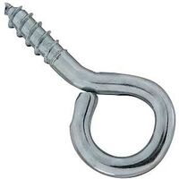 Large Eye Screw Eyes 1-15/16 Inch #6 Zinc Plated Steel 5 Pack