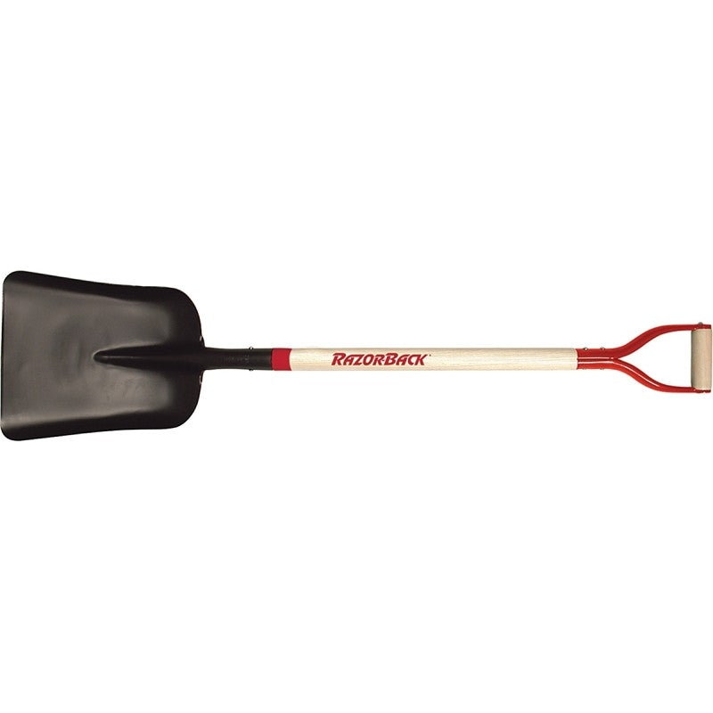 Razor-Back 79809 Scoop Shovel, 11-1/4 in W Blade, 14-1/2 in L Blade, Steel Blade, North American Hardwood Handle