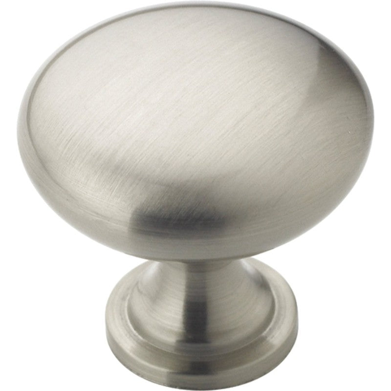 Amerock TEN53005G10 Cabinet Knob, 1-1/8 in Projection, Traditional, 1-1/4 in, Zinc, Satin Nickel
