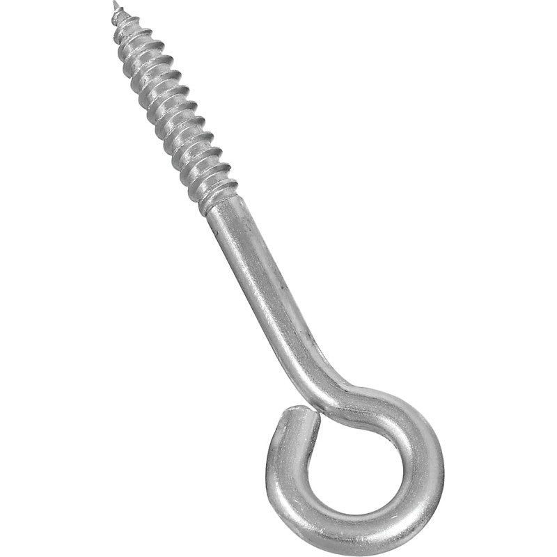National Hardware N220-772 Lag Screw Eye, 1/4 in Thread, 1-1/2 in L Thread, 1/2 in ID Dia Eye, 2.76 in L Shank (Pack of 10)