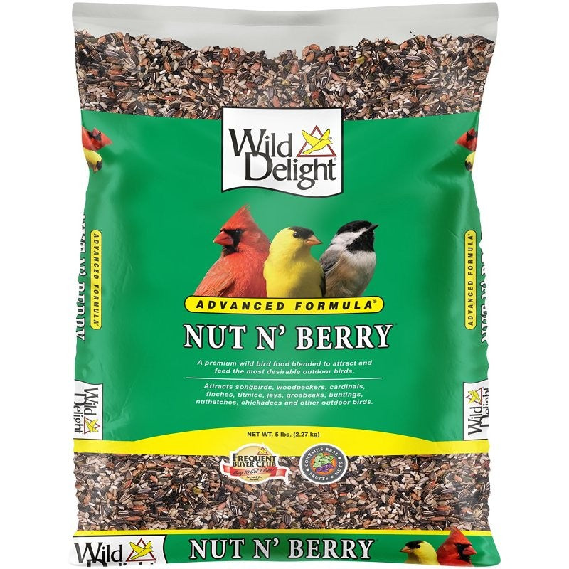 Wild Delight 366050 Bird Food, Berry, Nut Flavor, 5 lb Bag