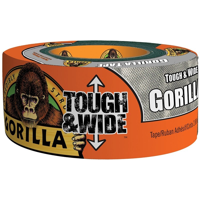 Gorilla 6073502 Duct Tape, 25 yd L, 2.88 in W, Silver
