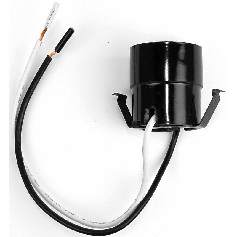 Jandorf 60539 Lamp Socket, 6 in Wire Dimensions, 250 V, 660 W, Phenolic Housing Material, Black