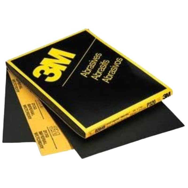 3M Wetordry 02035 Abrasive Sheet, 9 in L, 11 in W, Fine, P800 Grit, Aluminum Oxide Abrasive, Paper Backing (Pack of 50)