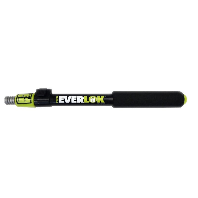 Linzer Pro Everlock RPE112 Extension Pole, 1 to 2 ft L, Aluminum, Foam-Padded Handle (Pack of 6)