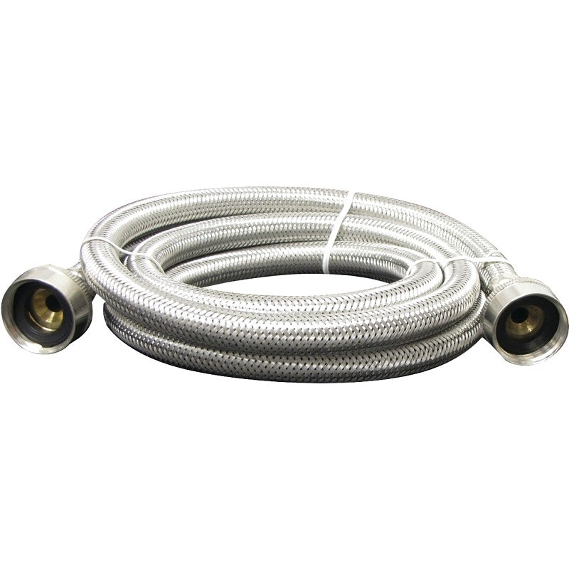 Plumb Pak PP22816 Washing Machine Discharge Hose, 3/4 in ID, 6 ft L, FGH x FGH, Stainless Steel