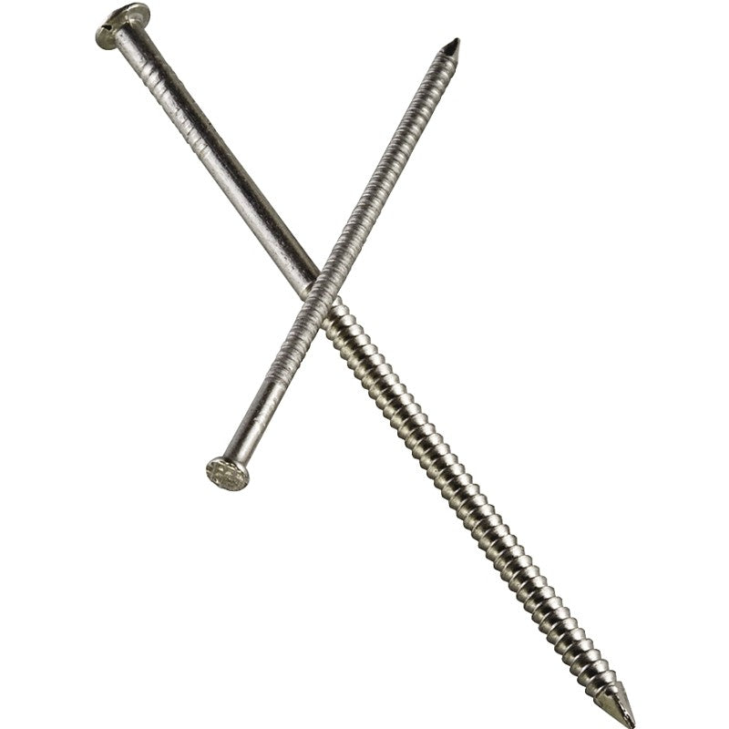 Simpson Strong-Tie S16SND5 Siding Nail, 16d, 3-1/2 in L, 304 Stainless Steel, Full Round Head, Annular Ring Shank, 5 lb