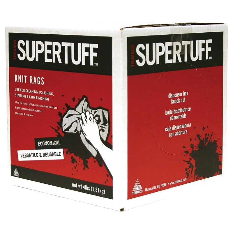 Trimaco 10832 Wiping Cloth, White, 4 lb, Cotton, 1/PK