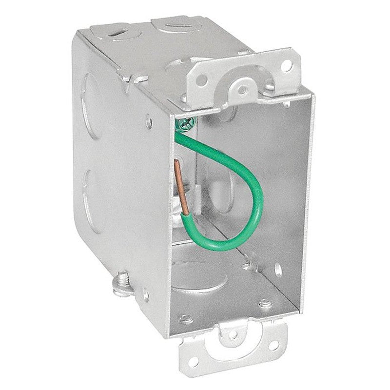 Southwire G603-R-UPC Switch Box, 1-Gang, 11-Knockout, 1/2 in Knockout, Steel, Silver, Galvanized
