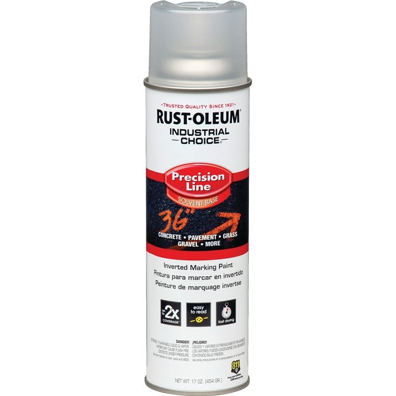 Rust-Oleum 1601838 Inverted Marking Spray Paint, Gloss, Clear, 17 oz, Can
