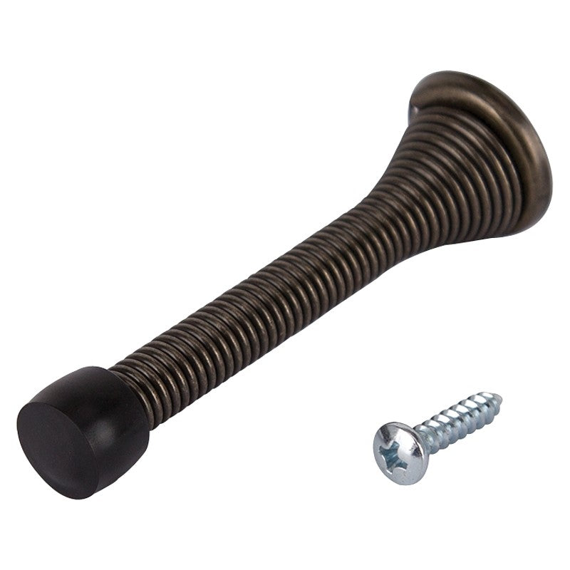 ProSource H62-B041C-PS Heavy-Duty Spring, 15/16 in Dia Base, 3-1/8 in Projection, Plastic & Steel, Antique Brass