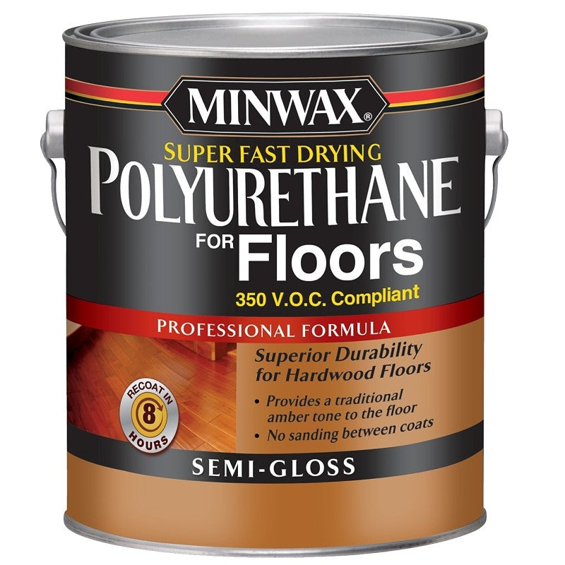 Minwax 130240000 Polyurethane, Oil Base, Clear, Semi-Gloss, Liquid, 1 gal Can, 0.93 Specific Gravity (Pack of 2)