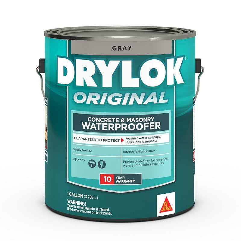 Drylok 27613 Masonry Waterproofer, Gray, Liquid, 1 gal Pail (Pack of 2)