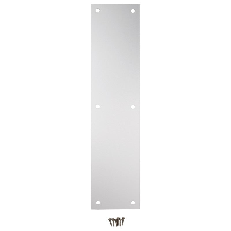 National Hardware N270-504 Push Plate, Nickel, Satin, 15 in L, 3-1/2 in W (Pack of 2)