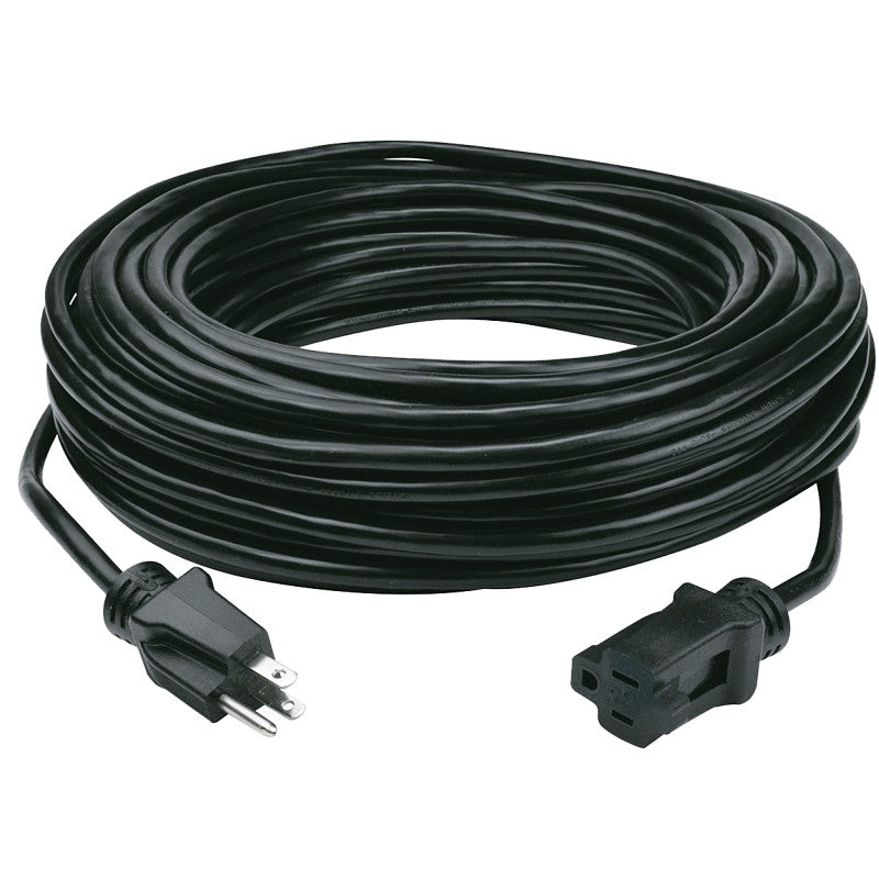 PowerZone OR532735 Extension Cord, 100 ft L, Black