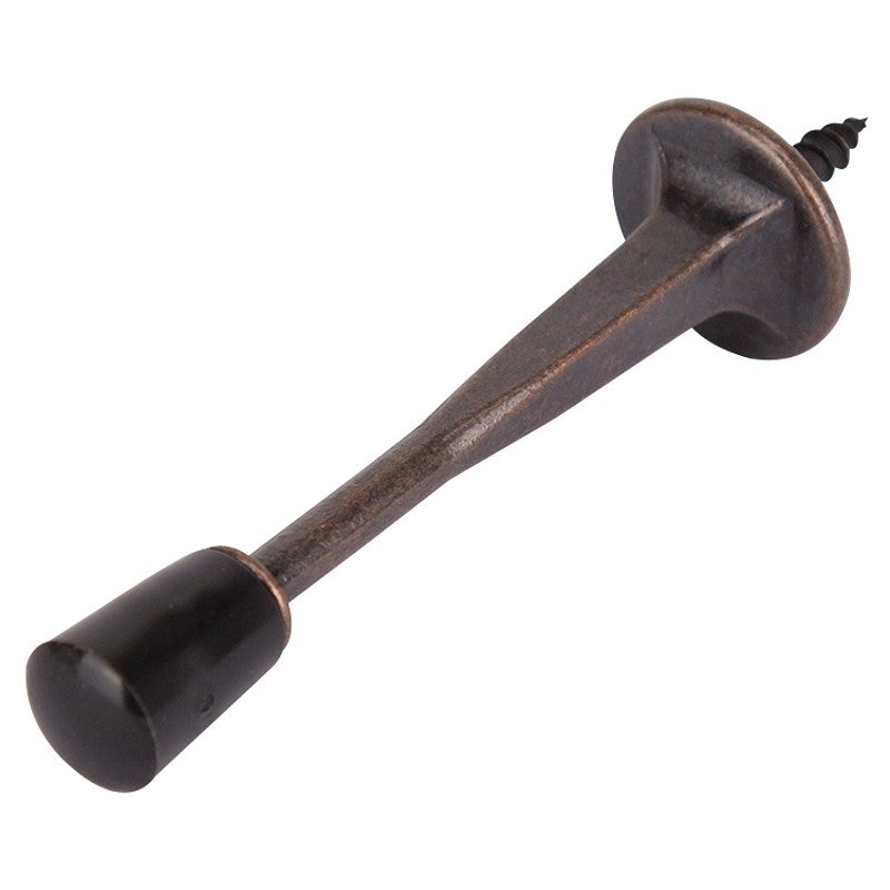 ProSource H20-Z029C-VB-PS Heavy-Duty Rigid Door Stop, 15/16 in Dia Base, 3-1/8 in Projection, Die-Cast Zinc & Plastic