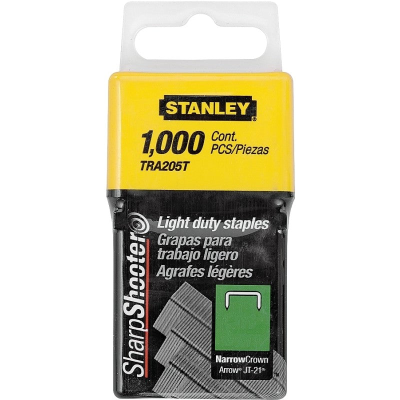 STANLEY TRA204T Staple, 29/64 in W Crown, 1/4 in L Leg, Galvanized