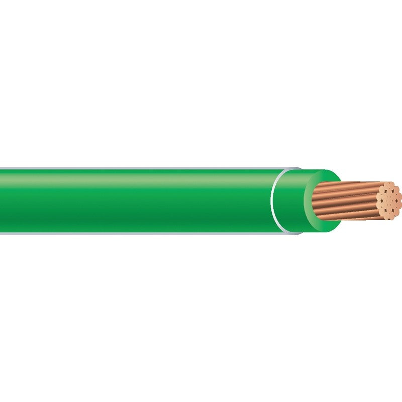 Southwire 22977337 Series Building Wire, Green Sheath, 10 AWG Wire, 100 ft L, Copper Conductor, PVC Insulation