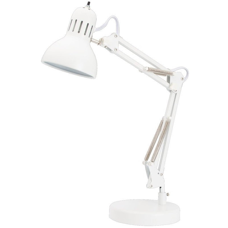 Boston Harbor TL-WK-134E-WH-3L Swing Arm Work Lamp, 120 V, 60 W, 1-Lamp, A19 or CFL Lamp, White