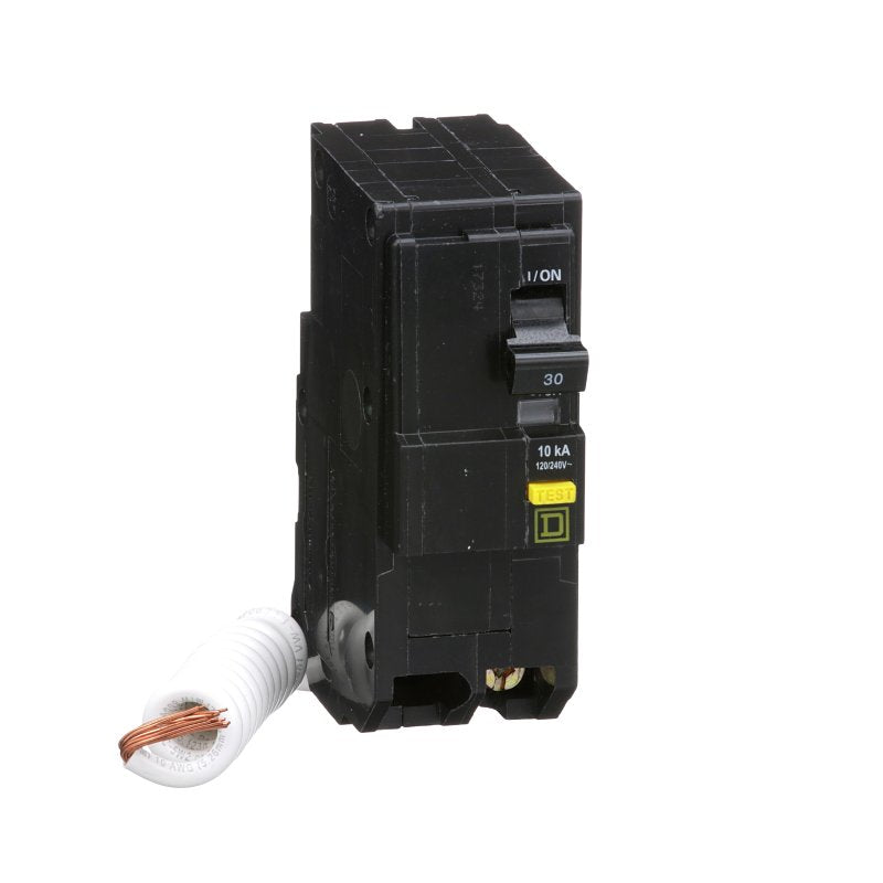 Square D QO QO230GFIC Miniature Circuit Breaker, Ground Fault, 30 A, 2-Pole, 120/240 VAC, Plug-In (Pack of 3)